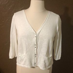 Eileen Fisher white cardigan